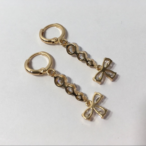 New Dangling earrings teardrops gold filled - Picture 6 of 8